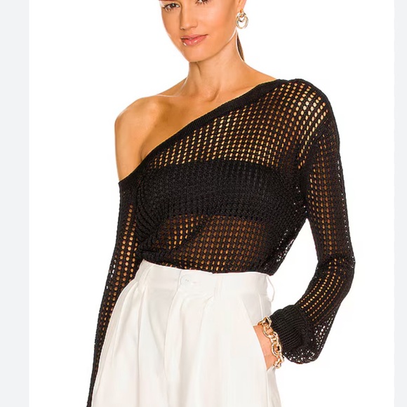 LPA Sweaters - LPA Leo Off-Shoulder Open Knit Sweater
